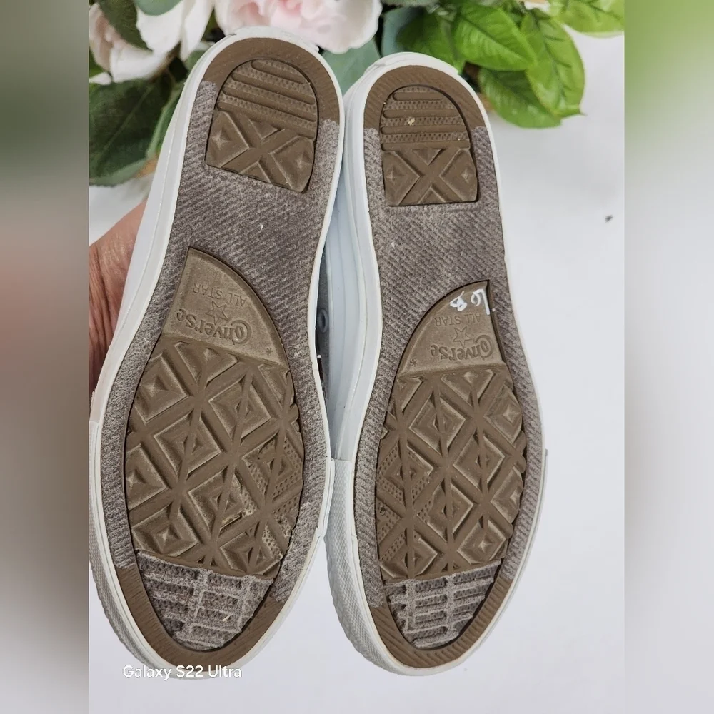 Converse Kids Shimmering Silver Sneakers